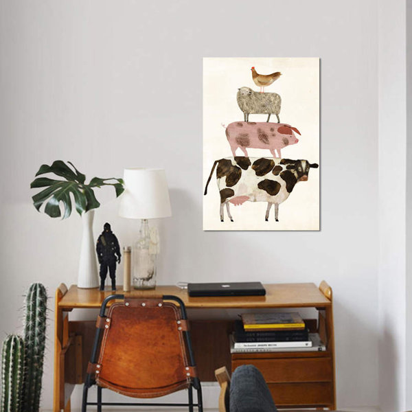 Bless international Barnyard Buds IV On Canvas by Victoria